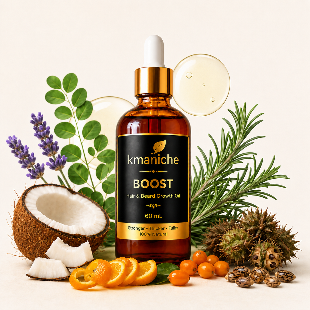Kmaniche Aceite Potenciador de Crecimiento para Cabello y Barba