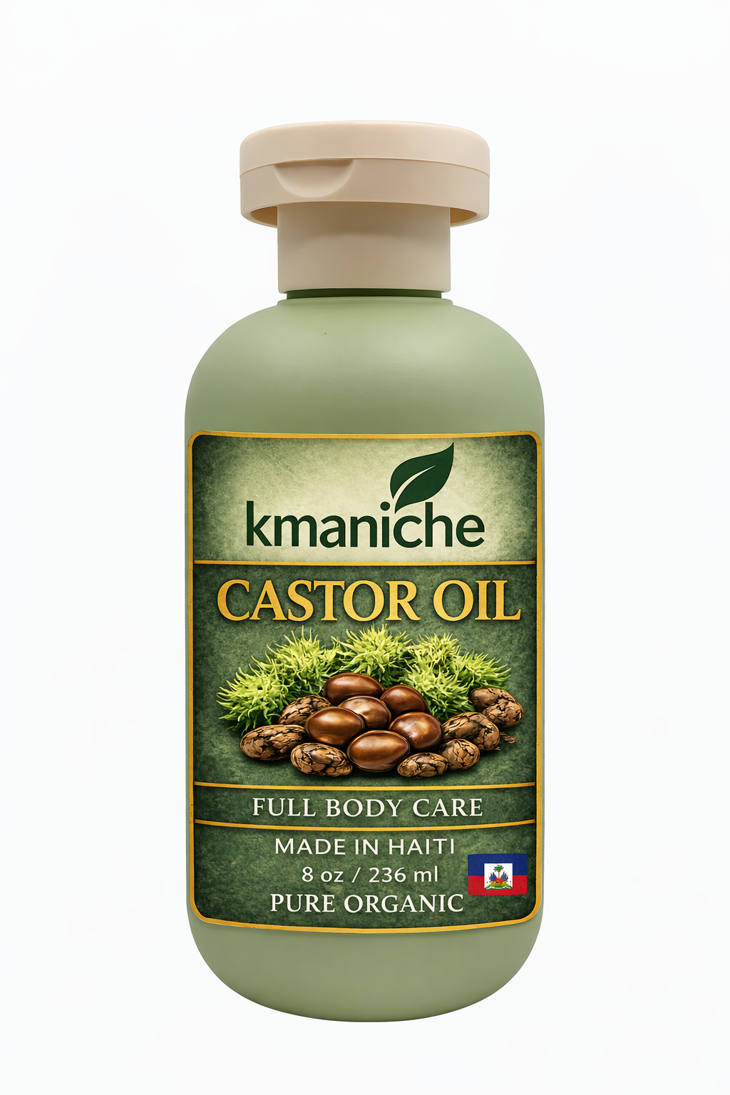 KMANICHE Haitian Heritage Castor Oil bottle